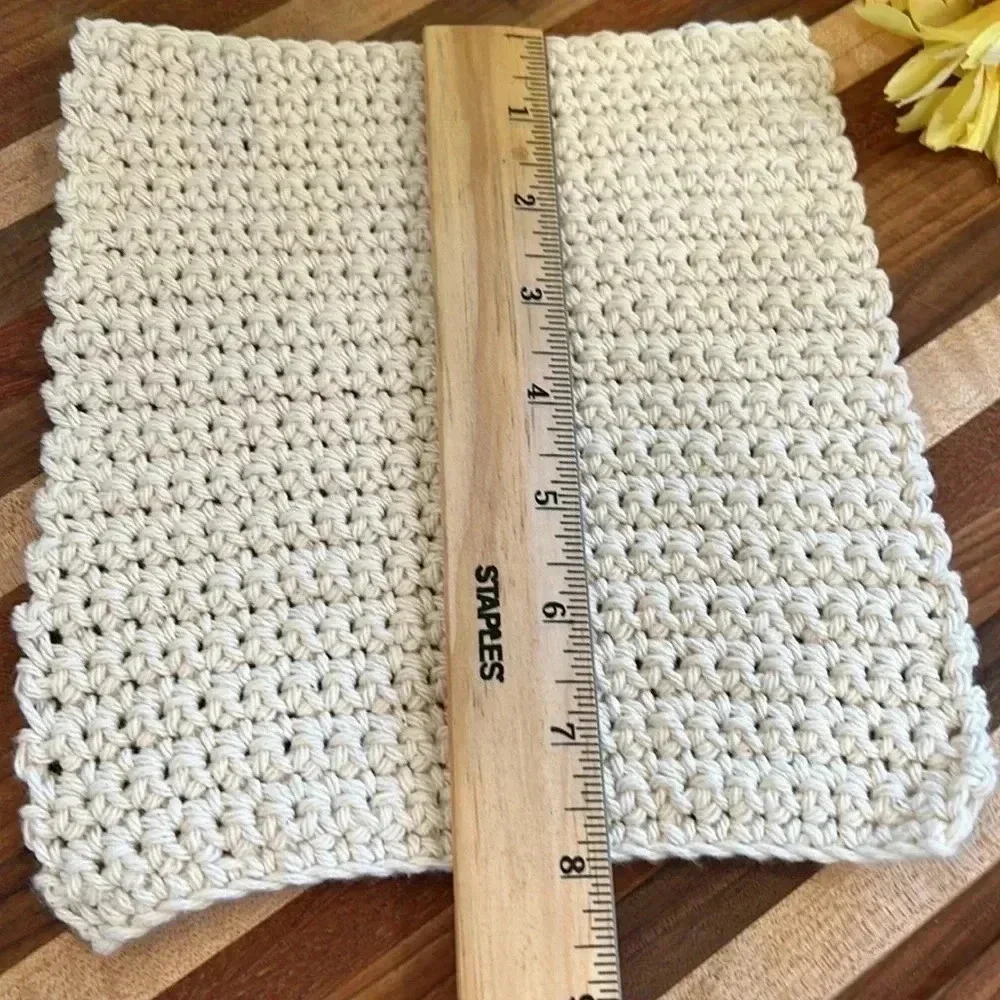 100% Cotton Handmade Washcloths - Set of 3